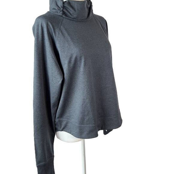 🩶Eddie Bauer Cowl Neck Sweater with Thumb Holes | Cozy & Casual size Small - Picture 4 of 11